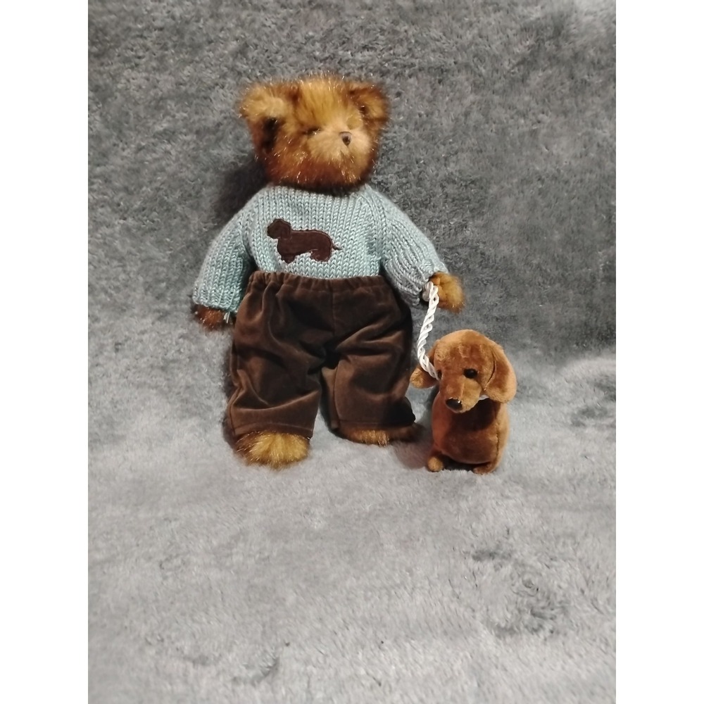Brown Cat With Dog Shirt Leashing A Dog Plsuhed Stuffed Animal 20"